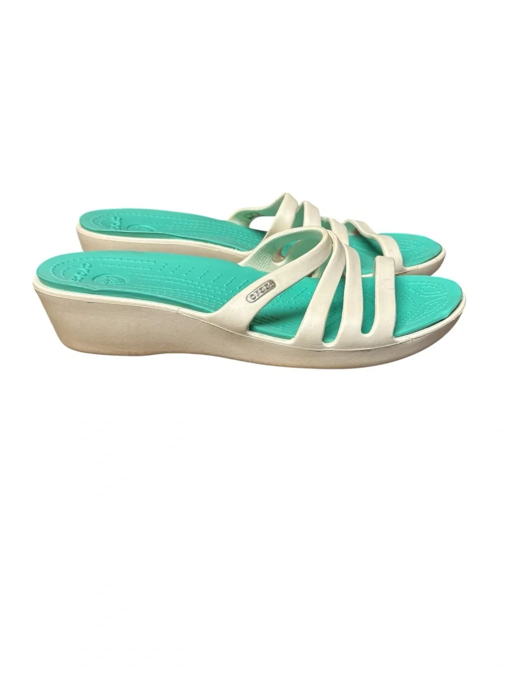 Crocs Shoes Women’s 8‎ Rhonda Wedge platform sandals summer white
